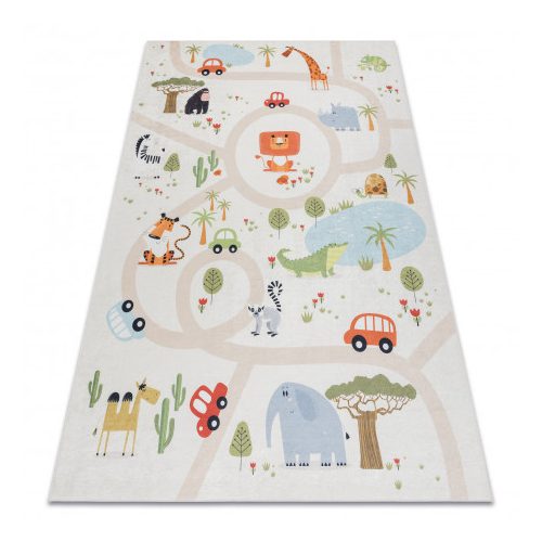 BAMBINO 1165 covor lavabil, covor copii, antiderapant, - bej 80x150 cm
