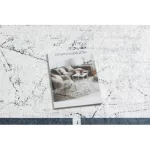 ANDRE 1023 covor lavabil antiderapant,chenar marmurá - negru /alb 160x220 cm