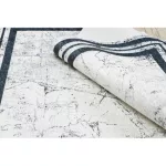 ANDRE 1023 covor lavabil antiderapant,chenar marmurá - negru /alb 160x220 cm