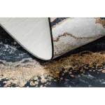 ANDRE 1124 covor lavabil, marmură - antiderapant, - negru 160x220 cm