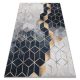 ANDRE 1171 covor lavabil, Figuri geometrice, antiderapant, - negru / auriu 160x220 cm