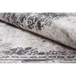 ANDRE 1187 covor lavabil, vintage  antiderapant, - negru / alb 160x220 cm