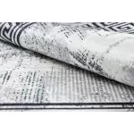 ANDRE 1189 covor lavabil, marmură - antiderapant, - negru / alb 160x220 cm