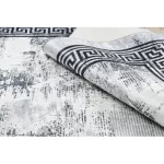 ANDRE 1189 covor lavabil, marmură - antiderapant, - negru / alb 160x220 cm