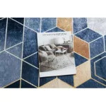 ANDRE 1216 covor lavabil geometric , antiderapant -albastru 160x220 cm