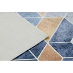 ANDRE 1216 covor lavabil geometric , antiderapant -albastru 160x220 cm