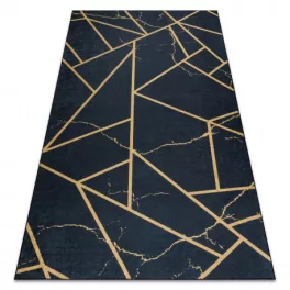   ANDRE 1222 covor lavabil, marmură - Figuri geometrice, antiderapant, - negru 160x220 cm