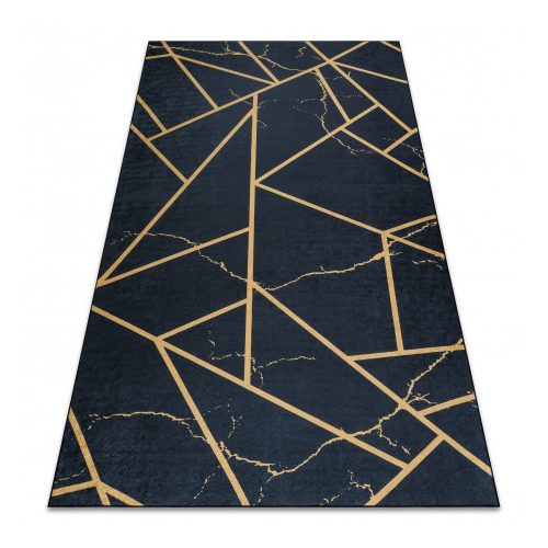 ANDRE 1222 covor lavabil, marmură - Figuri geometrice, antiderapant, - negru 160x220 cm