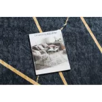 ANDRE 1222 covor lavabil, marmură - Figuri geometrice, antiderapant, - negru 160x220 cm