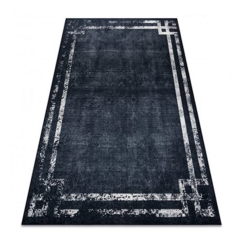 ANDRE 1486 covor lavabil, vintage  antiderapant, - negru / alb 160x220 cm