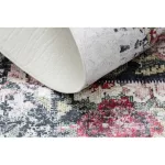 ANDRE 1816D covor lavabil, Flori, vintage  antiderapant, - alb / roșu 160x220 cm