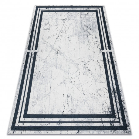 ANDRE 1023 covor lavabil, marmură - antiderapant, - negru / alb 120x170 cm
