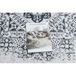 ANDRE 1072 covor lavabil Rozetta, vintage antiderapant - alb / negru 120x170 cm