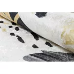 ANDRE 1097 covor lavabil Abstract antiderapant -alb / galben 120x170 cm