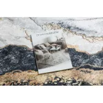 ANDRE 1124 covor lavabil, marmură - antiderapant, - negru 120x170 cm