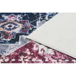 ANDRE 1136 covor lavabil, vintage  antiderapant, - burgundia / albastru 120x170 cm