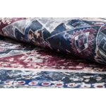 ANDRE 1136 covor lavabil, vintage  antiderapant, - burgundia / albastru 120x170 cm