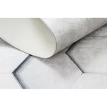 ANDRE 1180 covor lavabil hexagon 3D antiderapant - gri 120x170 cm