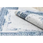 ANDRE 1213 covor lavabil vintage  antiderapant, - alb / albastru 120x170 cm