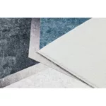 ANDRE 1863 covor lavabil, Figuri geometrice, antiderapant, - alb / negru 120x170 cm