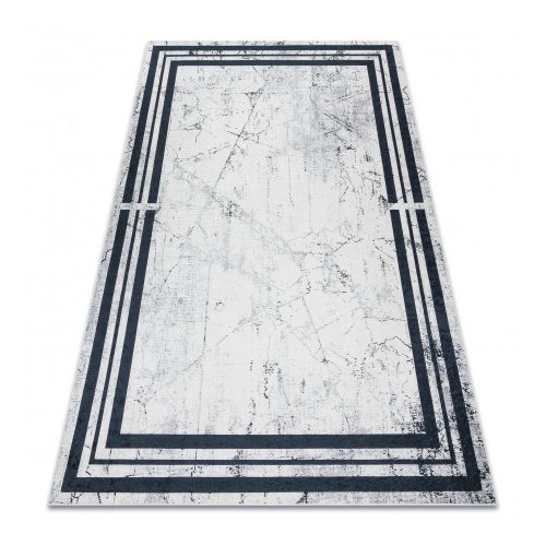 ANDRE 1023 covor lavabil, marmură - antiderapant, - negru / alb 80x150 cm