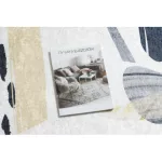 ANDRE 1097 covor lavabil Abstract antiderapant -alb / galben 80x150 cm