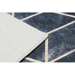 ANDRE 1171 covor lavabil, Figuri geometrice, antiderapant, - negru / auriu 80x150 cm