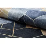 ANDRE 1216 covor lavabil, Figuri geometrice, antiderapant, - albastru 80x150 cm