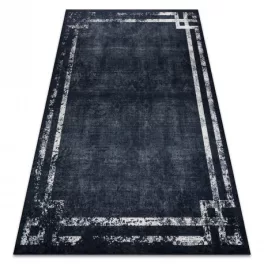   ANDRE 1486 covor lavabil, vintage  antiderapant, - negru / alb 80x150 cm