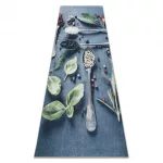  Kab. Covor lavabil ANDRE 1151 Linguri, antiderapant pentru bucătărie - albastru 80x200 cm