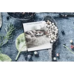  Kab. Covor lavabil ANDRE 1151 Linguri, antiderapant pentru bucătărie - albastru 80x200 cm