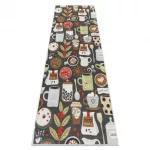  Kab. Covor lavabil ANDRE 1297, cană, cafea. pentru bucătărie. antiderapant - maro 80x200 cm