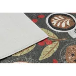  Kab. Covor lavabil ANDRE 1297, cană, cafea. pentru bucătărie. antiderapant - maro 80x200 cm