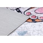 BAMBINO 1960 covor pentru copii lavabil, antiderapant - alb model Tigru indian  80x150 cm