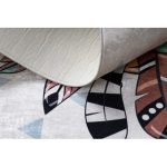 BAMBINO 1960 covor pentru copii lavabil, antiderapant - alb model Tigru indian  80x150 cm