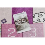 BAMBINO 2285 covor lavabil pentru copii,antiderapant - roz sotron, princess 120x170 cm