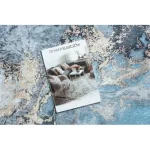 ANDRE 2248 covor lavabil , vintage antiderapant - albastru 120x170 cm