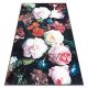 ANDRE 1629 covor lavabil flori vintage antiderapant - negru / bej 120x170 cm