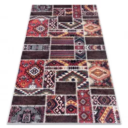   ANDRE 2305 covor lavabil  mozaic oriental antiderapant -bordo/ maro 160x220 cm