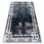  Kab. Covor lavabil ANDRE 3030 Frame vintage antiderapant - negru / ruginiu 80x150 cm