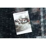  Kab. Covor lavabil ANDRE 3030 Frame vintage antiderapant - negru / ruginiu 80x150 cm
