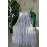  TRD. Perdea gata confecționată Amelia albă 21 model baroc 300x160cm