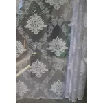  TRD. Perdea gata confecționată Amelia albă 21 model baroc 500x250cm