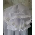 TRD. Perdea gata confecționată Amelia albă cu model modern în dungi 200x180cm