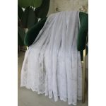  TRD. Perdea gata confecționată Amelia albă cu model de frunze 200x160cm