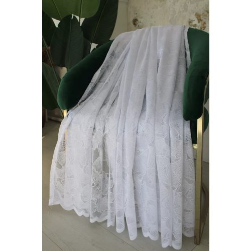  Perdea gata făcută Amelia model frunze albe 200x180cm