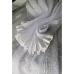  TRD. Perdea gata confecționată Amelia albă cu model bețișoare 200x180cm