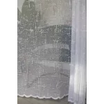  TRD. Perdea gata confecționată Amelia albă cu model bețișoare 300x160cm