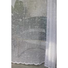    TRD. Perdea gata confecționată Amelia albă cu model bețișoare 300x160cm