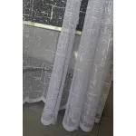  TRD. Perdea gata confecționată Amelia albă cu model bețișoare 400x250cm